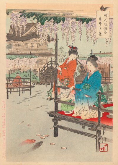 Druck aus der Serie Frauenbräuche und -sitten von Ogata Gekko